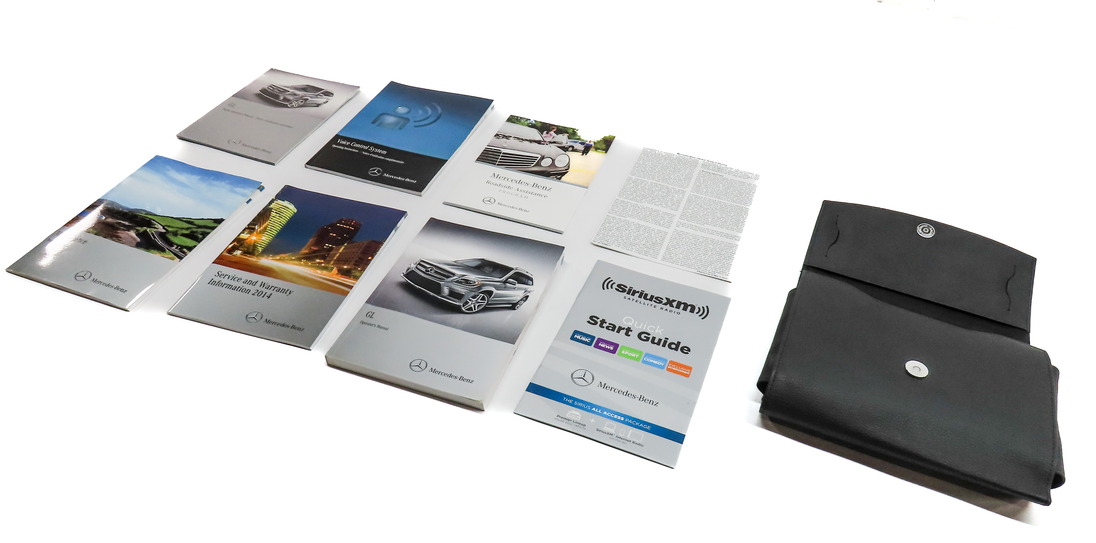 2014 MERCEDES GL450 (X166) OWNERS MANUAL SERVICE BOOK BOOKLET GUIDE SET w/ CASE — exact item pictured